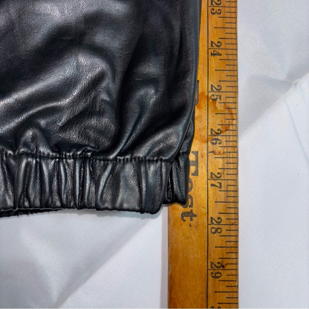 Express Women Faux Black Leather Pull On High Rise Jogger Pants‎ Size Small - Picture 11 of 12